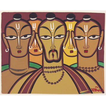 Painting - Five Vishnu Devotees Painting - Five Vishnu Devotees