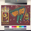 Jatayu attempting to rescue Sita from Ravana (Painting)