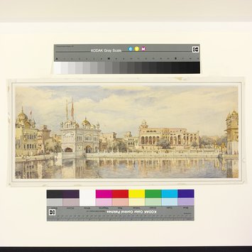 Painting - Tank & Marble Causeway the Sikh Temple Amritsar Painting - Tank & Marble Causeway the Sikh Temple Amritsar