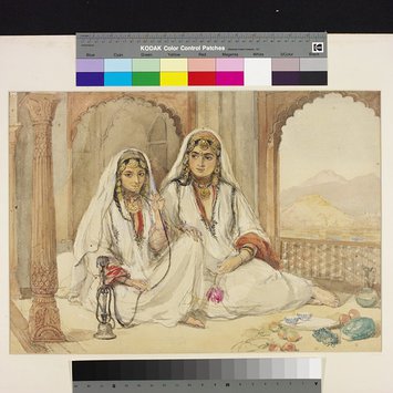 Painting - Two natch girls, Kashmir