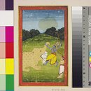 Krishna making Aghasura yield up the cows (Painting)