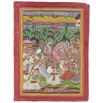 Painting - Maharao Chhatar Sal of Kota in the Gangaur procession