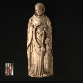 Statuette - Bishop with kneeling donor