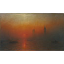 The Houses of Parliament from the river (Oil painting)