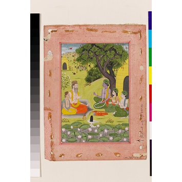 Painting - Rama, Sita and Lakshmana at the hermitage