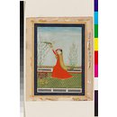 Painting - Woman with a pet parrot