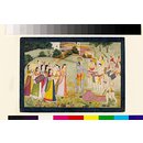 Painting - Krishna celebrating the Holi festival Painting - Krishna celebrating the Holi festival