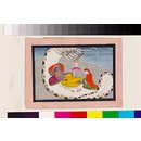 Painting - Vishnu and Lakshmi on the Great Snake