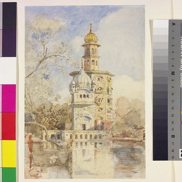 Painting - The Akalis Tower at Amritsar, Punjab Painting - The Akalis Tower at Amritsar, Punjab