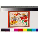 Rama and Lakshman fighting the ten-headed Ravana with Hanuman above (Painting)