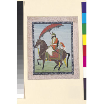 Painting - Raja Dhian Singh on horseback Painting - Raja Dhian Singh on horseback