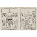 Sikh family at the shrine of Baba Atal Rai; Brahma and Shiva worshipping Durga (Woodcut) Sikh family at the shrine of Baba Atal Rai; Brahma and Shiva worshipping Durga (Woodcut)