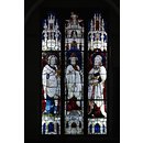Prophet Ezekiel flanked by Saints John the Evangelist and James the Less (Window)
