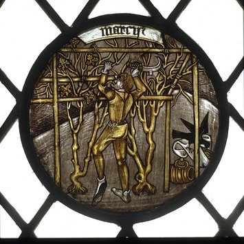Panel - Labours of the Months; Month of March Panel - Labours of the Months; Month of March