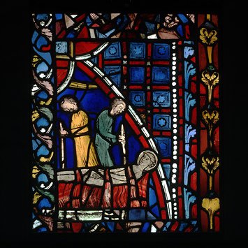 Window - Saint Vincent burnt on the rack