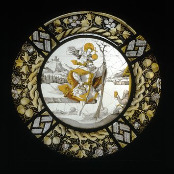 Panel - St Christopher Carrying the Christ Child
