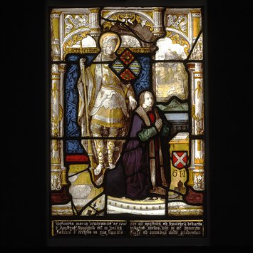 Panel - Geldulph de Nausnydere with Saint Geldulph