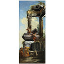 A Fountain with Classical ruins (Oil painting)