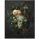 Festoon with Fruit, Corn, Nuts and Flowers (Oil painting)