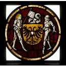 Panel - Shield of arms with knight supporters
