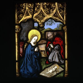 Panel - Mary and Joseph Adoring the Christ Child