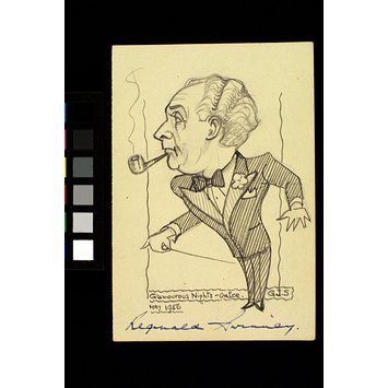 Caricature - Reginald Swinney conducting Glamorous Night - on Ice