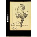 Caricature - Arthur Roberts conducting a performance of Dancing Years 'On Ice'