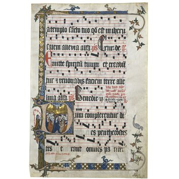 Illuminated manuscript - Leaf from an Antiphoner from the Franciscan Convent of St Klara, Cologne