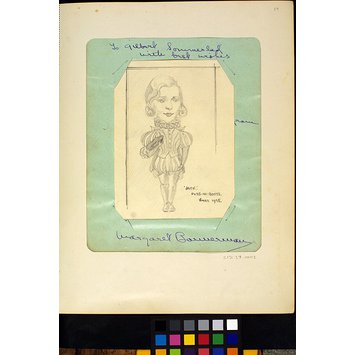 Caricature - Margaret Bannerman as Jack the Miller's Son in Puss in Boots