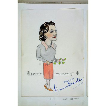 Caricature - Jane Baxter in The Holly and the Ivy Caricature - Jane Baxter in The Holly and the Ivy