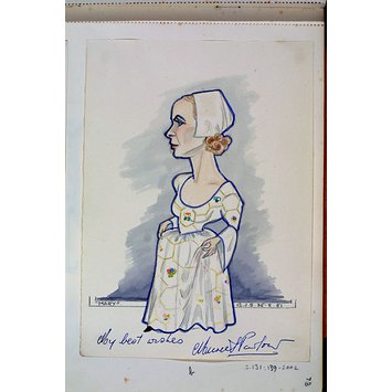 Caricature - Muriel Pavlow as Mary in The Gainsborough Circle