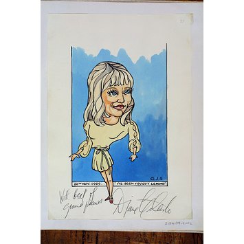 Caricature - Diane Cilento in I've Seen You Cut Lemons