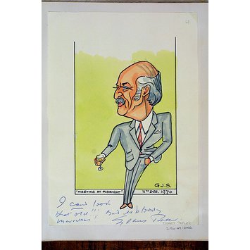 Caricature - Sydney Tafler in Meeting at Midnight Caricature - Sydney Tafler in Meeting at Midnight