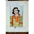 Pat Kirkwood as Robin Hood in Babes in the Wood (Caricature)