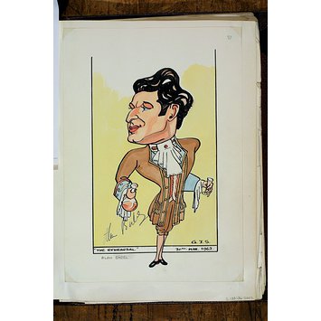 Caricature - Alan Badel as Hero in The Rehearsal Caricature - Alan Badel as Hero in The Rehearsal