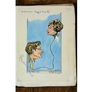 Maggie Smith and Kenneth Williams in The Public Eye (Caricature)