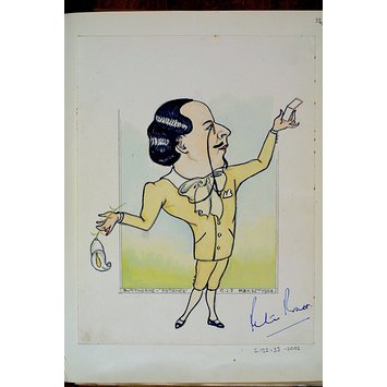 Caricature - Peter Pratt as Bunthorne in Patience Caricature - Peter Pratt as Bunthorne in Patience