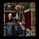 Panel - Adelheid, wife of Arnold von Loe, and Saint James the Less; St James the less and donor Panel - Adelheid, wife of Arnold von Loe, and Saint James the Less; St James the less and donor