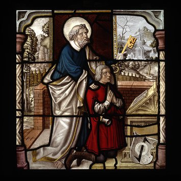 Panel - St Peter and donor