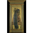 A Peacock; Memorial tablet to Mrs. Laura Lyttleton. (Memorial tablet)