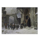 Snow scene: children leaving school (Oil painting) Snow scene: children leaving school (Oil painting)