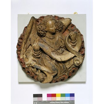 Roof boss - Roof boss with emblem of St. Matthew