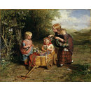 Spring Flowers; Children Gathering Wild Flowers (Oil painting) Spring Flowers; Children Gathering Wild Flowers (Oil painting)