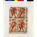 Print, Woodcut - Part of an uncut sheet of playing cards