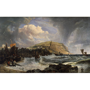 Oil painting - Hastings: Boats Making the Shore in a Breeze