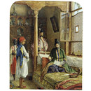 An Oriental Interior; A Startling Account, Constantinople; Portrait of Prince Hulugu Mirza (Oil painting)
