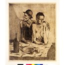 Le Repas Frugal; L'Aveugle; The frugal repast; Saltimbanques Suite (Print) Le Repas Frugal; L'Aveugle; The frugal repast; Saltimbanques Suite (Print)