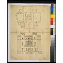 Sketch plan and elevation, Sir William Saunderson's House, Greenwich (Design)