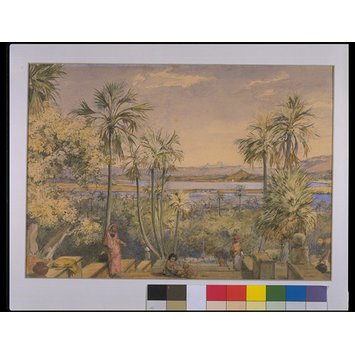 Painting - View eastwards from the steps behind Mount Mary Church, Bandra, Bombay