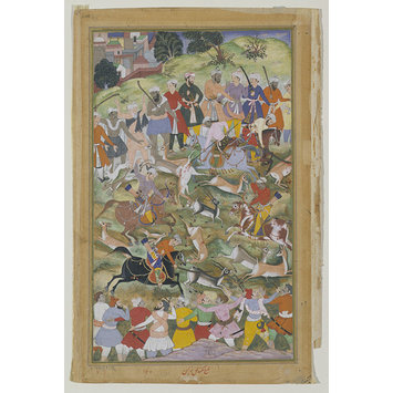 Painting - Akbar Hunting at Palam, near Delhi Painting - Akbar Hunting at Palam, near Delhi